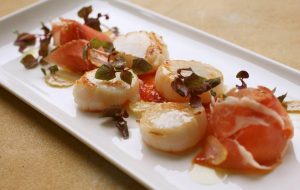 Food Recipe – Kingfish Carpaccio; Manna Crab Salad & Ruby Grapefruit